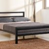 Time Living City Block Metal Bed Frame, Double, White