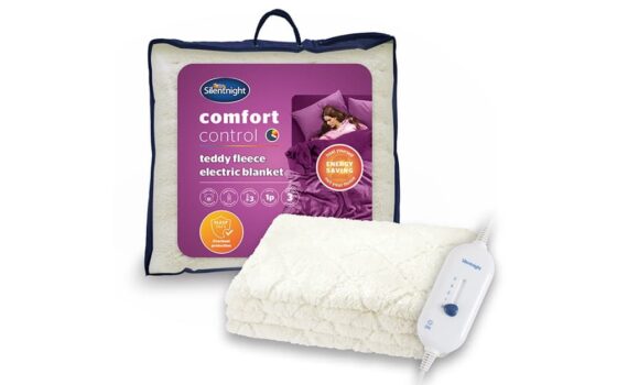 Silentnight Comfort Control Teddy Fleece Electric Blanket, Single